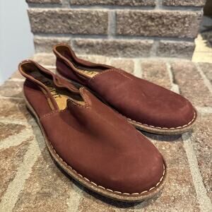 Born Naya Loafers Womens Size 8.5 Brown Suede Slip On Casual Comfort Shoes